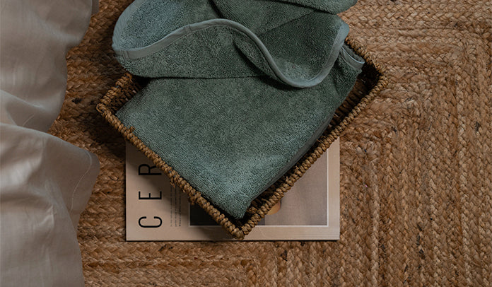 Green classic bath towel set
