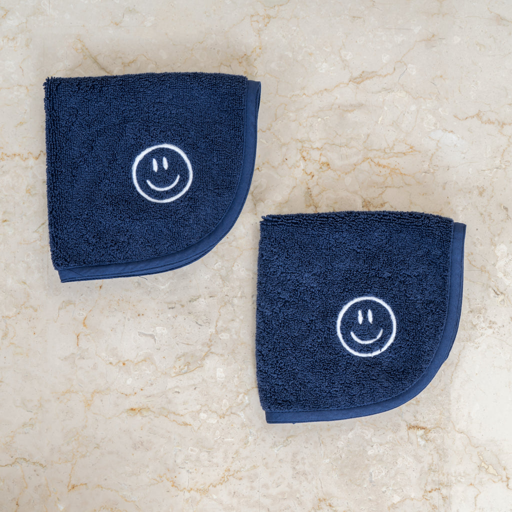 Embroidered Makeup Towels - Smiley