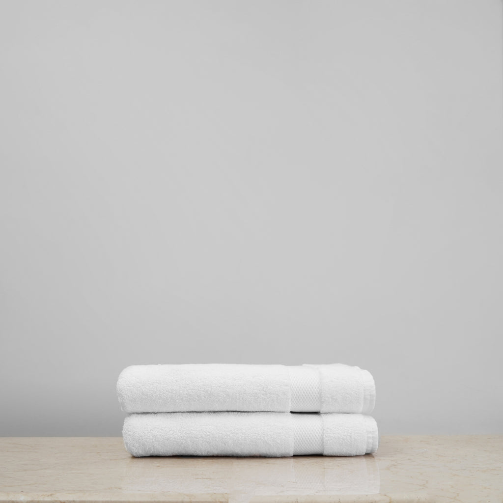 White Plush Hand Towels (Pair) - Slide 1