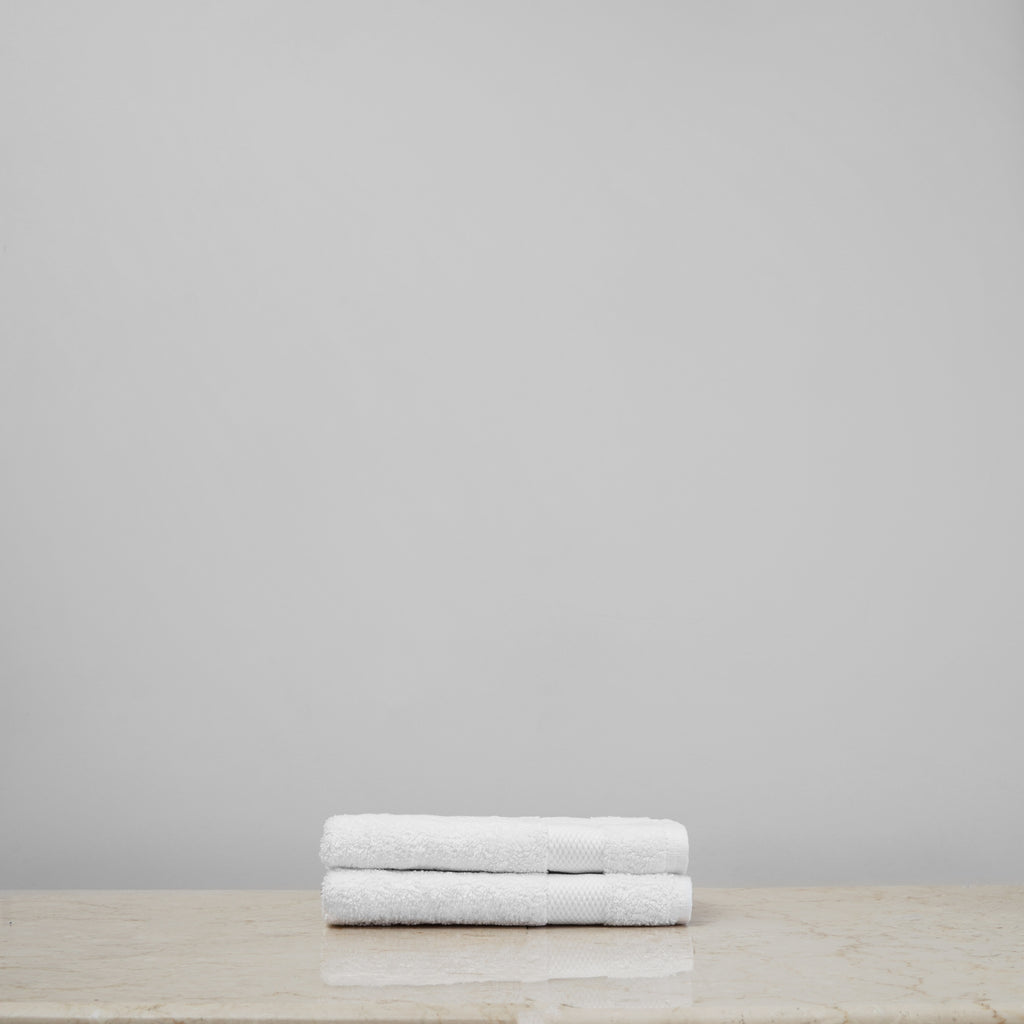 White Plush Washcloths (Pair) - Slide 1
