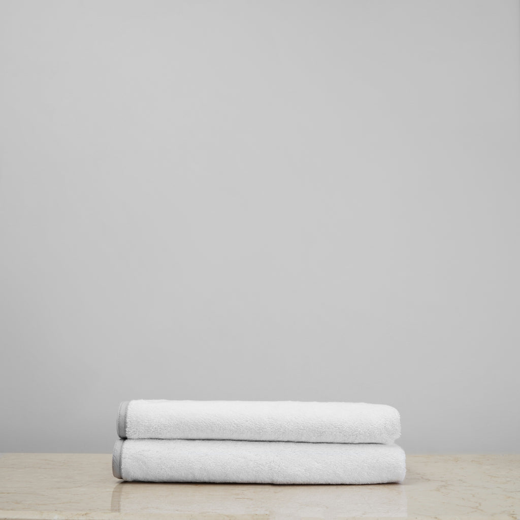 White & Gray Classic Hand Towels - Slide 1
