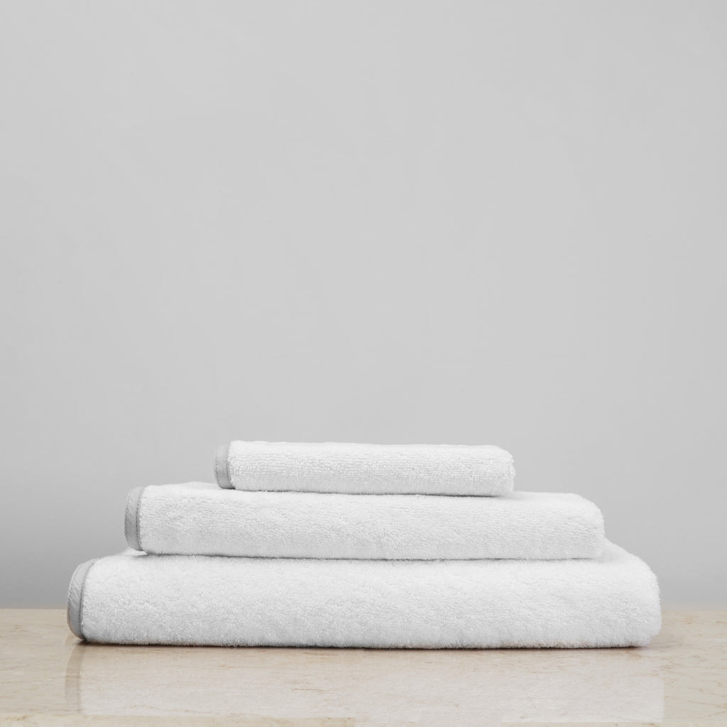 White & Gray Classic Bath Towels Starter Set - Slide 1