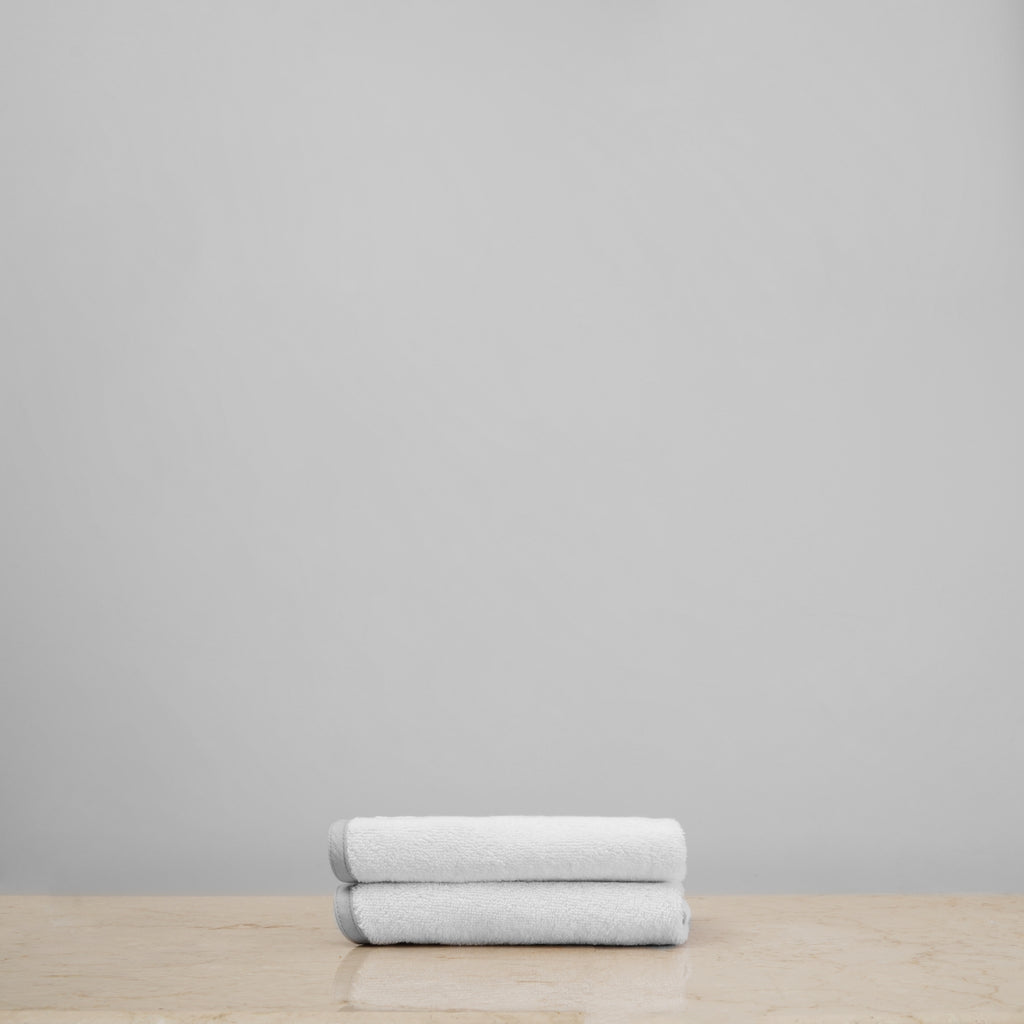 White & Gray Classic Washcloths - Slide 1