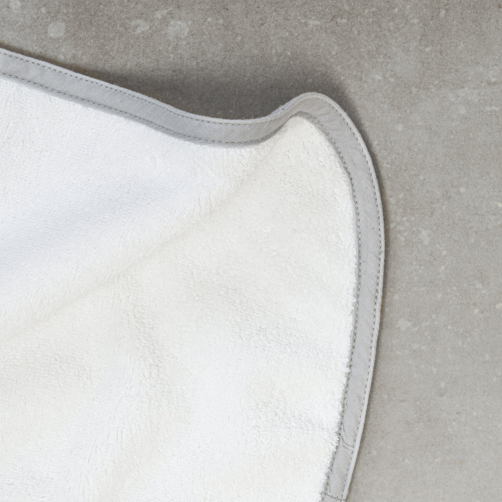 White & Gray Classic Bath Towels (Pair) - Slide 2