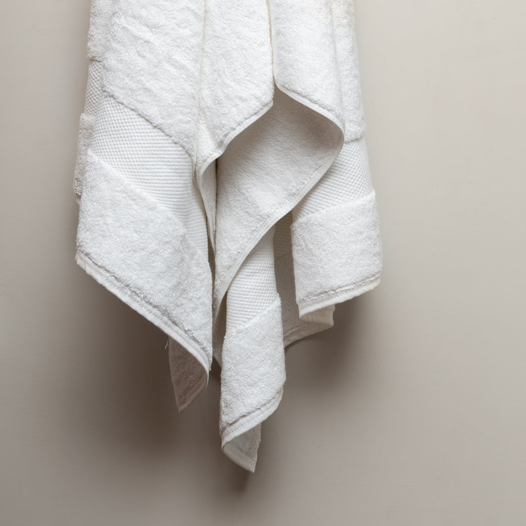 White Plush Bath Towels (Pair) - Slide 3