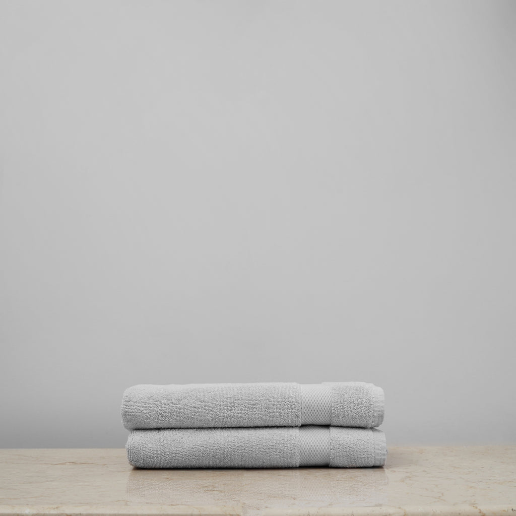 Gray Plush Hand Towels (Pair) - Slide 1