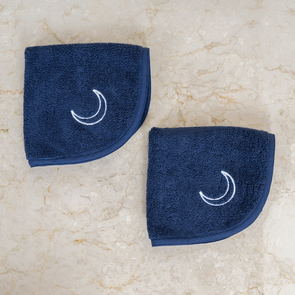 Embroidered Makeup Towels - Moon