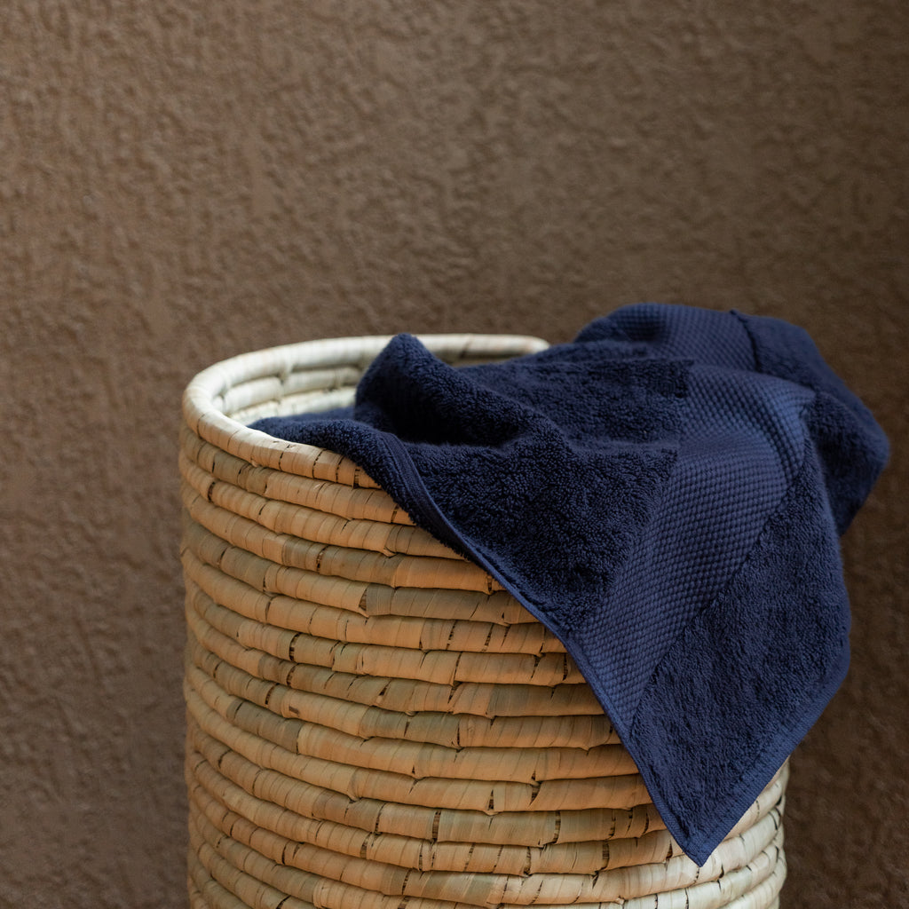 Navy Plush Bath Towels (Pair) - Slide 3