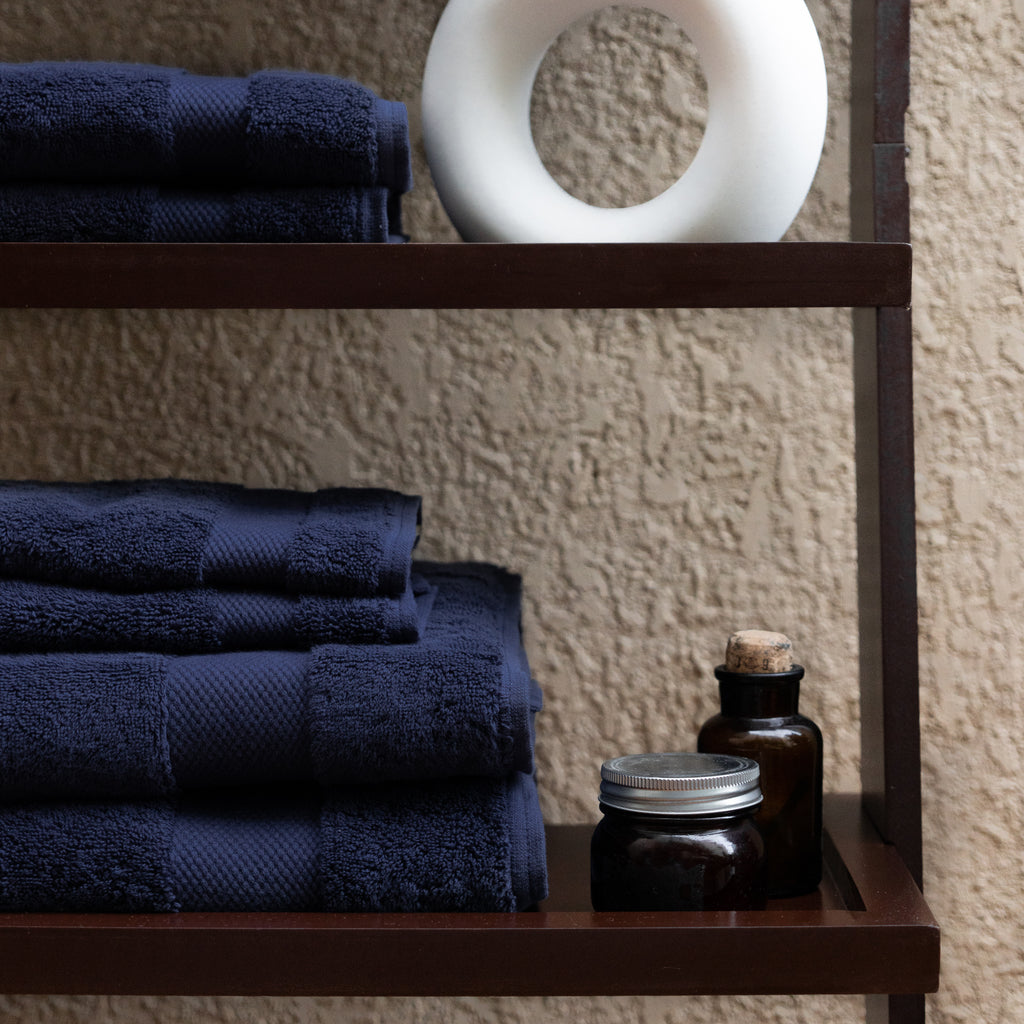 Navy Plush Bath Towels Complete Set - Slide 4
